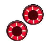 Pair of 2 ZONADAH Stainless Steel Cup Drink Holders with Red LED Light for Marine Boats, RVs, Campers, Caravans, Motorhomes, Yachts - Rust-resistant, Durable, and Stylish Beverage Holders