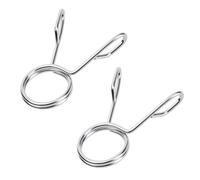 Pair of 25mm Spring Clips Clamps Locks for Barbell Stops Weight Locks Disc Locks Handlebar Locks, silver, universal