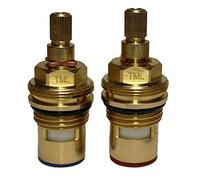 Pair of 28 Spline Compatible Ceramic Disc Tap Valves BSP 1/2" for SMR Stamped Valve