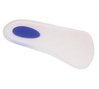 Pair of 3/4 Length Medial Grade Silicone Insoles Pressure Relief and Shock Absorption for Heel Pad, Heel Spur and Ball of Foot Pain Cushioning and Pain Relief for Sore Swollen Feet Arch Support