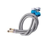 Pair of 304 Rustless Flexible Tubes with Against Burst Weave Global Thread Suitable Bathroom Kitchen Refurbishment Undertakings Pointed Tip Plaited Tubing