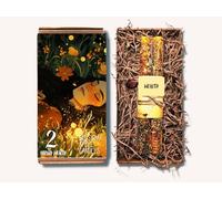 Pair of 8" (20cm) Dressed Spell Candles | Beeswax | Herbs & Flowers | Hand-Rolled | Witchcraft | Pagan | Wiccan (Wealth)