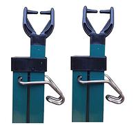 Pair of Addiz Prop Square Metal Galvanised Garden Washing Line Outdoor Extendable 2x Poles Cloths Prop Laundry Support Pole Extending Airer