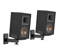Pair of Adjustable Speaker Wall Mount for Klipsch Bookshelf Speaker Mount - Heavy Duty Side Clamping Wall Speaker Mount for Klipsch R-40PM R50M RP-500M II RP-600M II Speaker Mount, 55 LBS Capacity