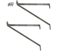 Pair of Aluminium Greenhouse Shelving Brackets (27cm)