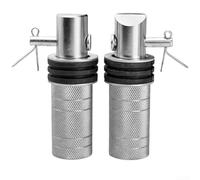 Pair of aluminum alloy motorcycle footrests with knurled to enhance grip and resist wear designed for front or rear installation on multiple motorcycle types (Silver)