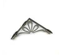 Pair of Antique Cast Iron Daisy Shelf Brackets - 150mm x 150mm