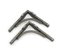 Pair of Antique Cast Iron Heavy Duty Gallows Shelf Brackets - 150mm x 150mm