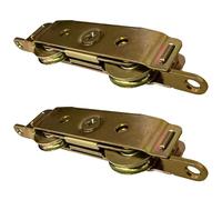 Pair of Asec Tandem Patio Door Rollers 32mm - Heavy Duty Replacement Sliding Door Wheels for uPVC & Timber Patio Doors - Side Adjustable - Pressed Steel Carriage - 94kg Per Roller - AS10469