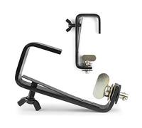 Pair of BeamZ BCQ50B-50 Black Metal Quick Lock G-Clamps - Heavy Duty Lighting Hook, 50mm Truss & Pole Mount, 50kg Capacity for Stage, DJ & Entertainment Lighting Setups