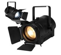 Pair of BeamZ Pro BTK050Z-3 3-Pin DMX Mini Fresnel LED Spotlights - Dual 50W LEDs, Adjustable White 2700K-6500K, Silent, Manual Zoom 10-60°, Stage Studio Theatre Lighting Package