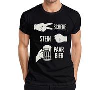 Pair of Beer Scissors Stone Funny JGA Birthday Party Beer Mug Humour Men's T-Shirt, black, M