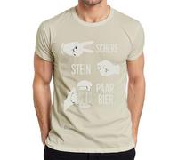 Pair of Beer Scissors Stone Funny JGA Birthday Party Beer Mug Humour Men's T-Shirt, natural, M
