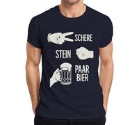Pair of Beer Scissors Stone Funny JGA Birthday Party Beer Mug Humour Men's T-Shirt, navy, XL