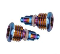 Pair of Bicycle Brake Lever Bleed Screws with O Ring Compatible with MT2 MT4 MT5 MT7 MT8 Alloy Bolts Designed For For Bike Hydraulic Brakes (Blue)
