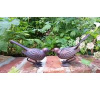 Pair of Birds Sculpture Garden Ornament Inspirational Gifting Bronze One Size