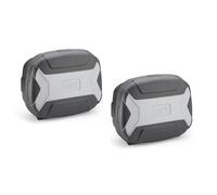 Pair Of Black Motorcycle Side Panniers 35+35L For Givi Trekker Monokey