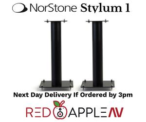 Pair of Black Norstone STYLUM 1 50cm High Universal Steel Speaker Stands