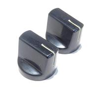 Pair of black Superior Quality Guitar Knobs - pedal or amplifier 1510