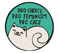 Pair of Black White Enamel Pins: Cat with Knife & Witch Brooch, Creative Pin, Klein, Non-precious metal