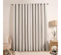 Pair Of Boucle Curtains Eyelet Blackout OHS Cream 167cm width x 137cm drop