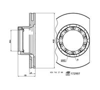 Pair of Brake Disc Fits Sauer Achsen OE 3 079 0015 01 Febi 172997