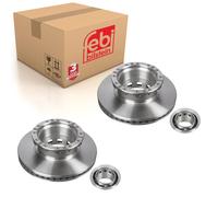 Pair of Brake Disc Inc Abs Sensor Ring Fits IVECO Domino EuroRider My Febi 35339