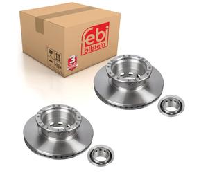 Pair of Brake Disc Inc Abs Sensor Ring Fits IVECO Domino EuroRider My Febi 35339