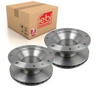 Pair of Brake Disc Inc Abs Sensor Ring Fits IVECO EuroCargoEurocargo Febi 29163