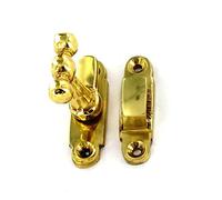Pair of Brass Cabinet Thumb Turn Lock Latch - 2 x 40mm