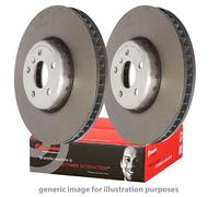 Pair of Brembo 09.A707.11 Brake Disc Front Vented (x2)