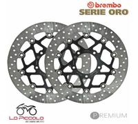 Pair Of Brembo Gold Floating Front Brake Discs MV Agusta 800 Rivale 2015