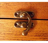 Pair of Buckle Clasps Box Closer Latch Decoration Ornate Bronze Finish C024