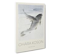 Pair of Carps Ohara Koson Canvas Print | Gallery Wrapped 30mm Frame Wall Art | 30x20 inches | Ready to Hang | Asian Picture | Living Room Bedroom Lounge Office