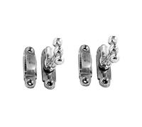 Pair of Chrome Cabinet Thumb Turn Lock Latch - 2 x 40mm