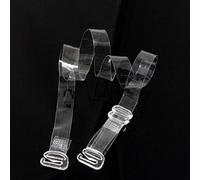 Pair of Clear Transparent Bra Straps 2 Widths Invisible Detachable Adjustable Plastic Hook (Width 0.8cm (H1514) Pack of 5)