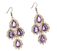 Pair of Comfortable Colorful Dangle Earrings Drops Shape Elegant for Various Styles Acrylic Party