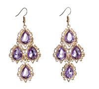 Pair of Comfortable Colorful Dangle Earrings Drops Shape Elegant for Various Styles Elegant Drops