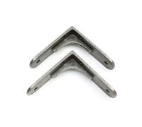 Pair Of Corner Brace Gallows Style Antique Cast Iron Shelf Brackets - 100mm X 100mm