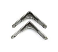 Pair of Corner Brace Gallows Style Antique Cast Iron Shelf Brackets - 90mm x 90mm