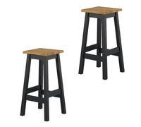 Core Products Corona Black High Breakfast Stool Set of 2 - Wilko