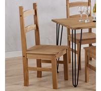 Pair of Corona Solid Pine Chairs Core Products Light Brown One Size