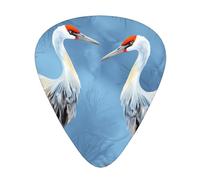 Pair of Crane Herons Printed guitar picks - three thicknesses: thin, medium and thick, suitable for electric guitar, bass and ukulele.