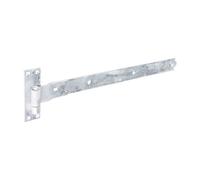 Pair of Cranked Band & Hook On Plates - Hot Dipped Galvanised Timco Silver One Size