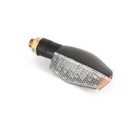 Pair of Curved LED Mini Turn Signals + Side LED - black
