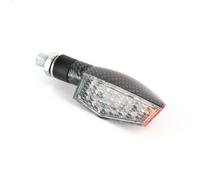 Pair of Curved LED Mini Turn Signals + Side LED - Carbon Look