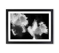 Pair of Daffodils in Abstract Framed Print | A2 Black Framed Wall Art | Ready to Hang | Abstract Fantasy Picture | Living Room Bedroom Lounge Office