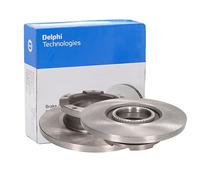 Genuine Delphi Rear Solid Brake Discs Set Pair - BG4673