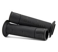 Pair Of Domino Road-Racing Motorcycle Grips Anthracite Black 120-125Mm Open