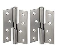 Pair of Door Hinges Rising Butt Handed Left Lift Off Hinge 100mm(Left)